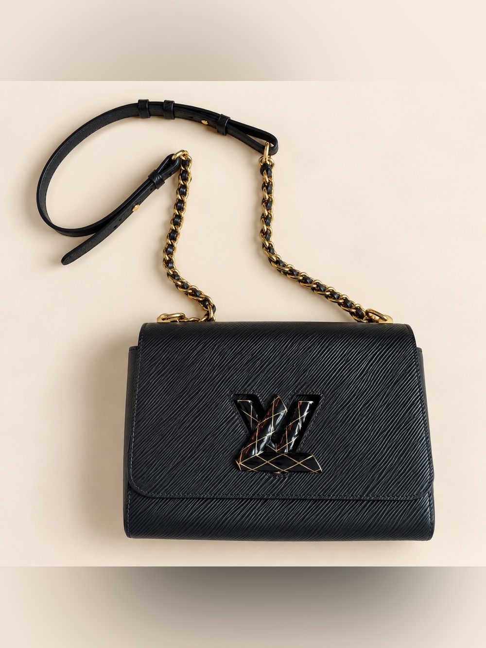 Louis Vuitton Twist MM M59018 Black Epi Leather Bag